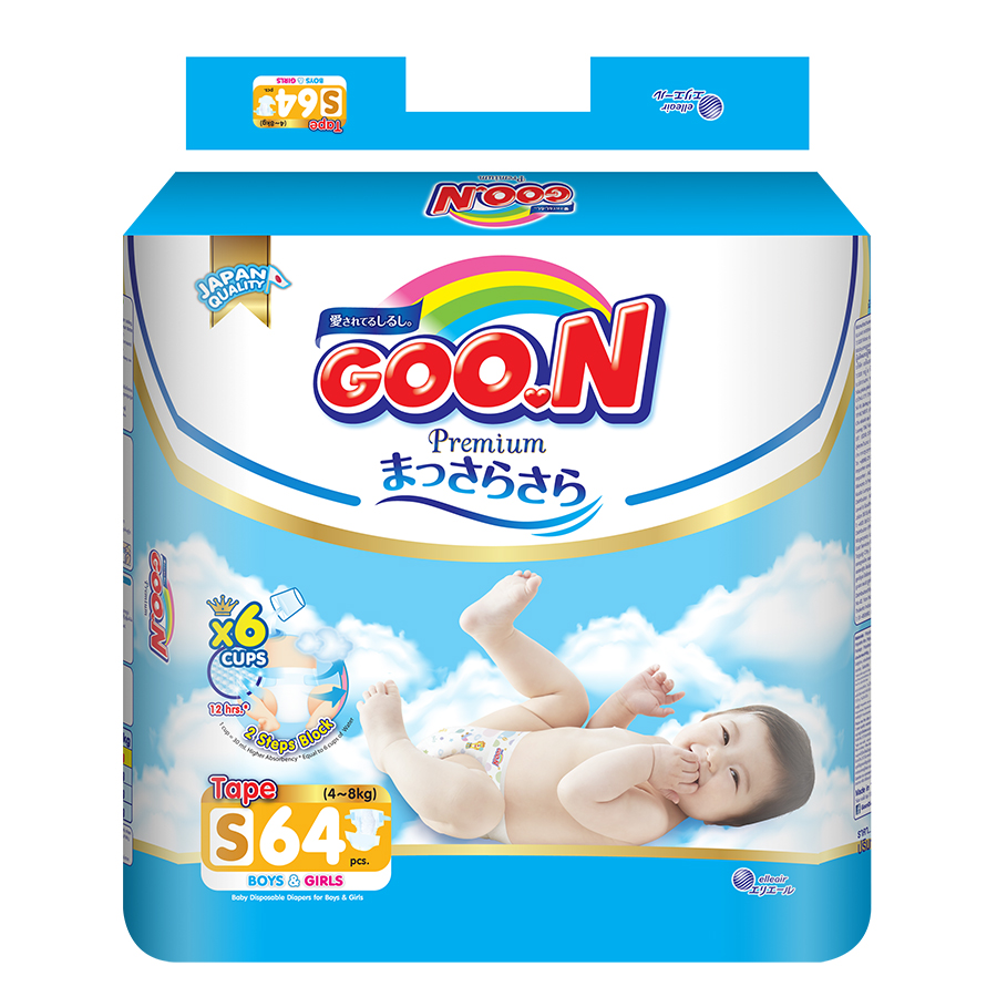 Tã Dán Goo.n Premium Gói Cực Đại S64 (64 Miếng)