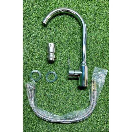 Vòi rửa bát 304 bóng bi xoay nóng lạnh
