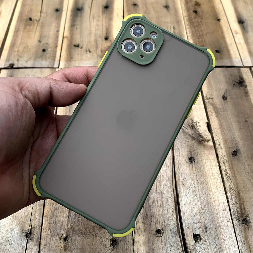 Ốp lưng chống sốc toàn phần màu lá mạ dành cho iPhone 11 Pro Max