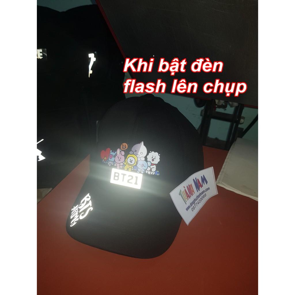 Mũ nón kết BTS, mũ BT21 phản quang