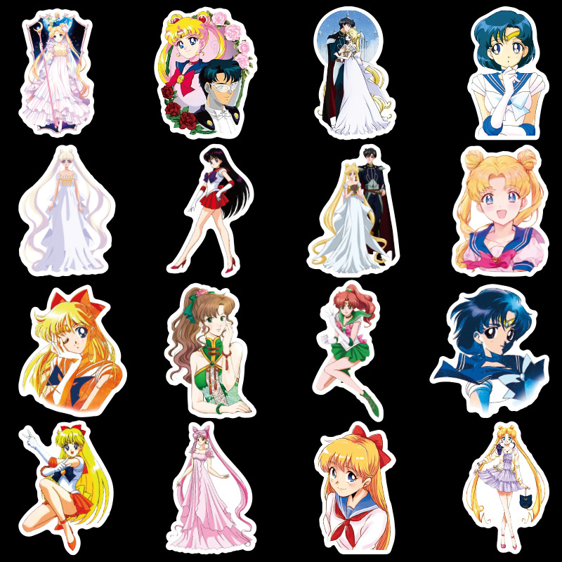 Sticker 50 miếng hình dán Sailor Moon SetB