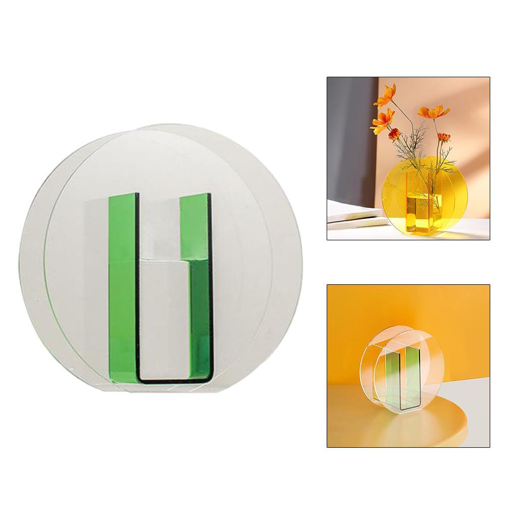 Acrylic Vase Flower Planter Pots Container Home Garden Decoration