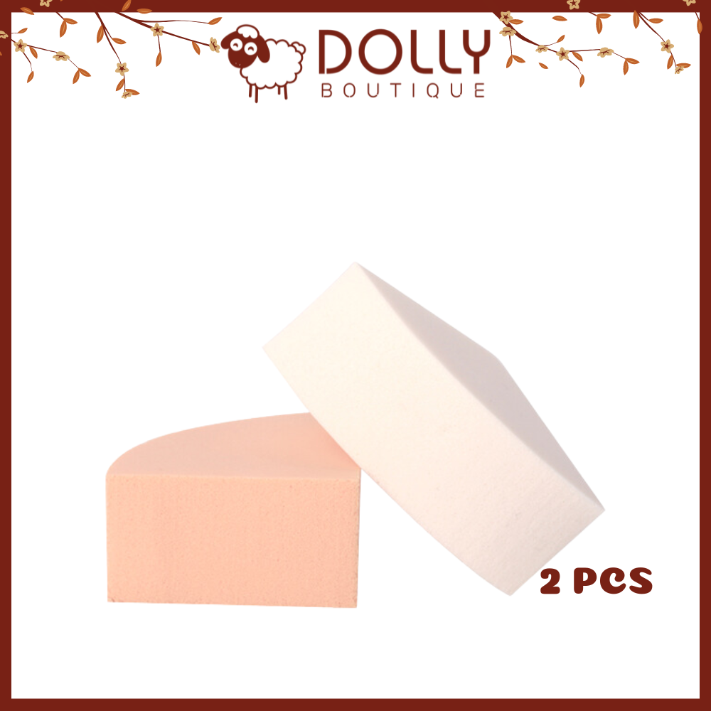 Bông Phấn Ướt Tam Giác Vuông Vacosi Quater Sponge 2pcs (Bịch 2 Cái) - BP11