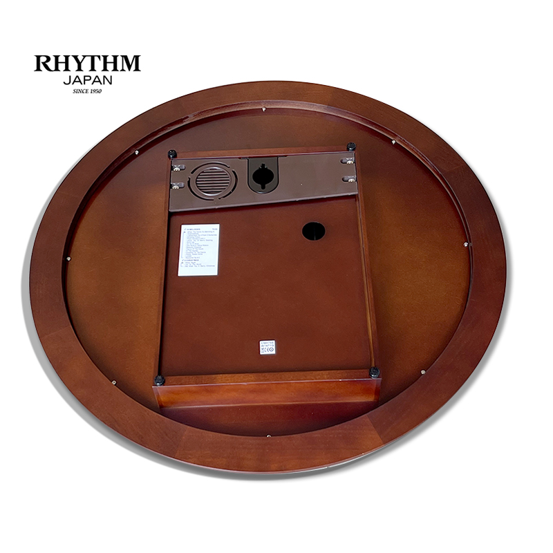 Đồng hồ Rhythm CMH755NR06 -KT: 55.0 x 7.5cm. Vỏ gỗ . Dùng Pin.