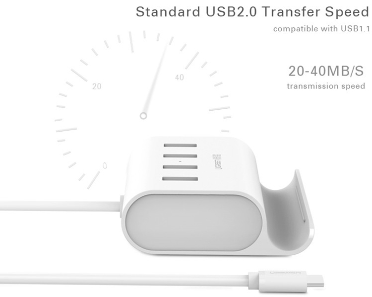 Bộ Chuyển Đổi Ugreen USB Type-C Sang MicroUSB 4 x USB 2.0 30288 - Hàng Chính Hãng