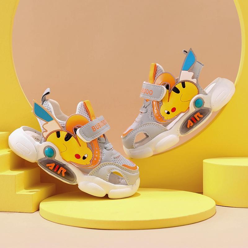 Giày Thể Thao Phối Lưới Hình Pikachu Fullbox, Túi Vải Cho Bé