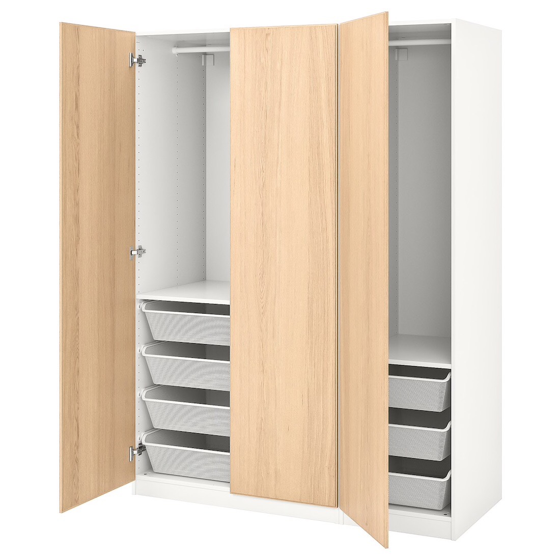 Tủ Áo 3 Cánh Vân Gỗ Sồi Đẹp Hiện Đại - TA207
