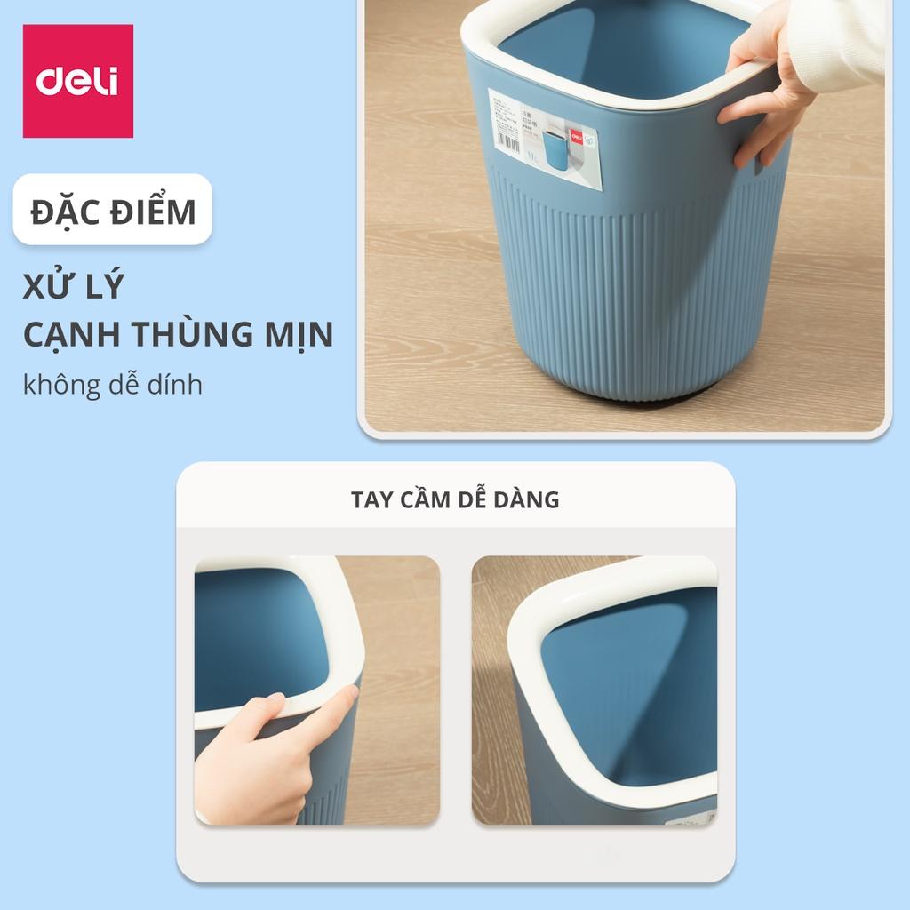 Thùng Rác Sọt Rác Nhựa Nguyên Sinh Deli - Hạn Chế Mùi Hôi Tiện Lợi Thông Minh Tiết Kiệm Không Gian Cho Văn Phòng Nhà Bếp - PG301 PG302