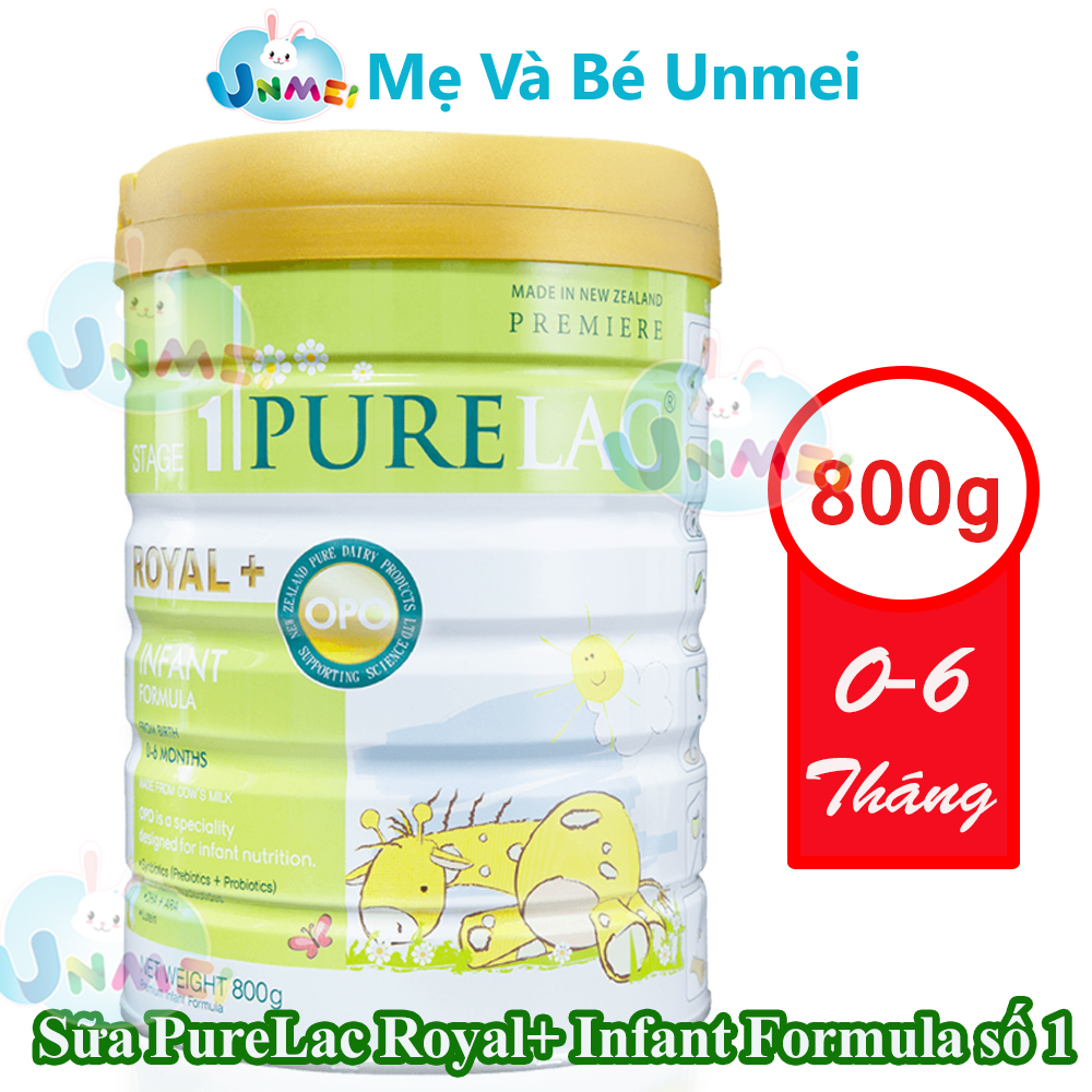 Sữa PureLac Royal+ Infant Formula số 1 800g cho bé từ 0-6 tháng tuổi của New Zealand