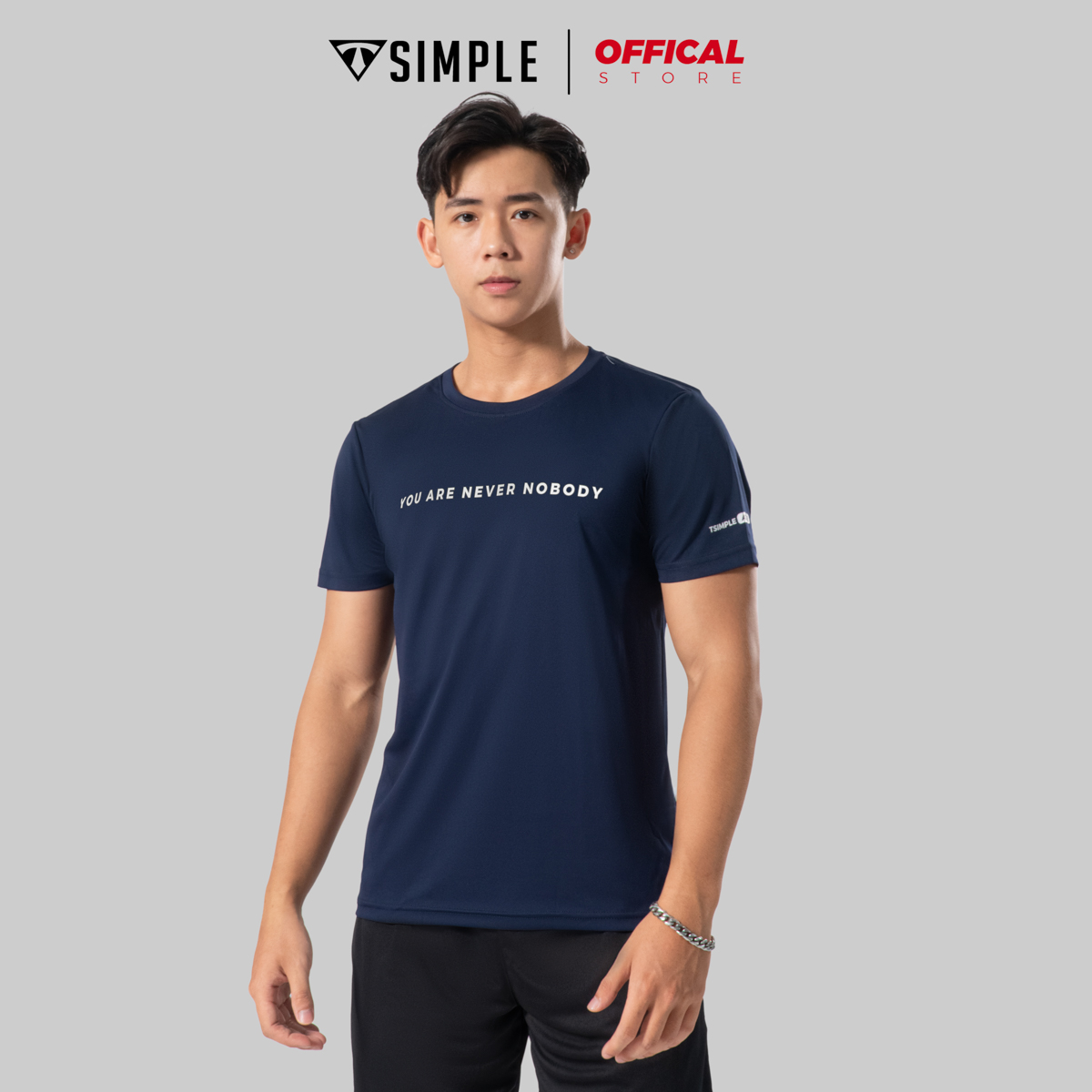 Áo Thể Thao Nam TSIMPLE cổ tròn tay ngắn tập gym vải thun lạnh thoáng mát co giãn chuẩn form MSSAHP7