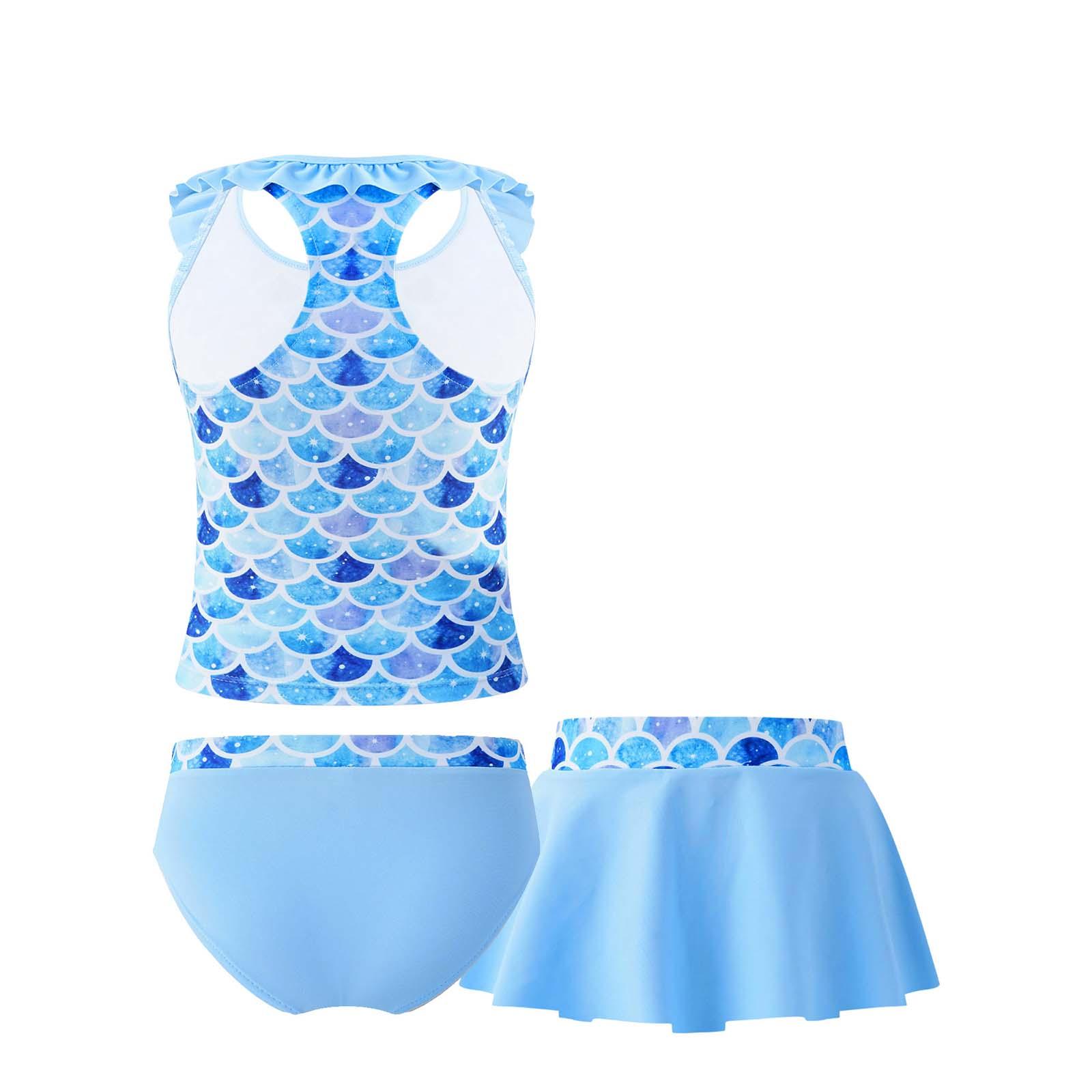 Trẻ Em Bé Gái Bikini Bộ Nàng Tiên Cá Trang Phục Trang Phục Cô Gái Đồ Bơi Trẻ Em Đầm Trẻ Em Mùa Hè Biquini Infantil Áo Tắm