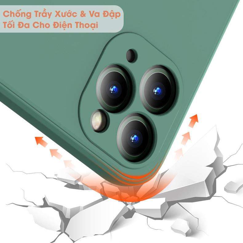 Ốp Lưng TPU Dẻo Viền Vuông Giả iPhone 12 Dành Cho iPhone 6,7,6 Plus,7Plus,X,Xr,Xs Max,11,11 Pro, 11 Pro Max- Hàng Chính Hãng