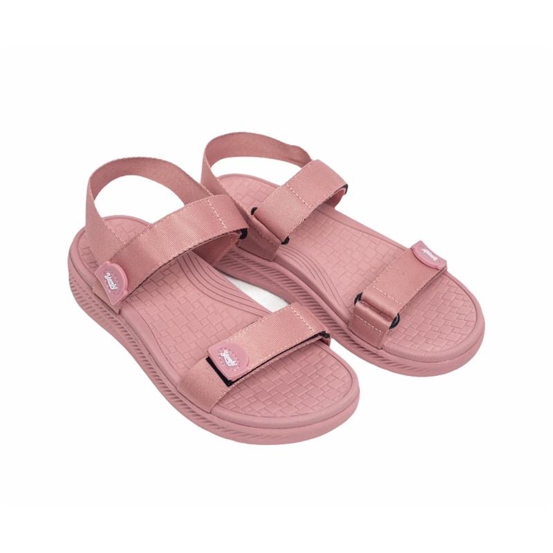 Giày Sandal Nữ Đi Học YANKI Chính Hãng Quai Ngang YK68 - Hồng