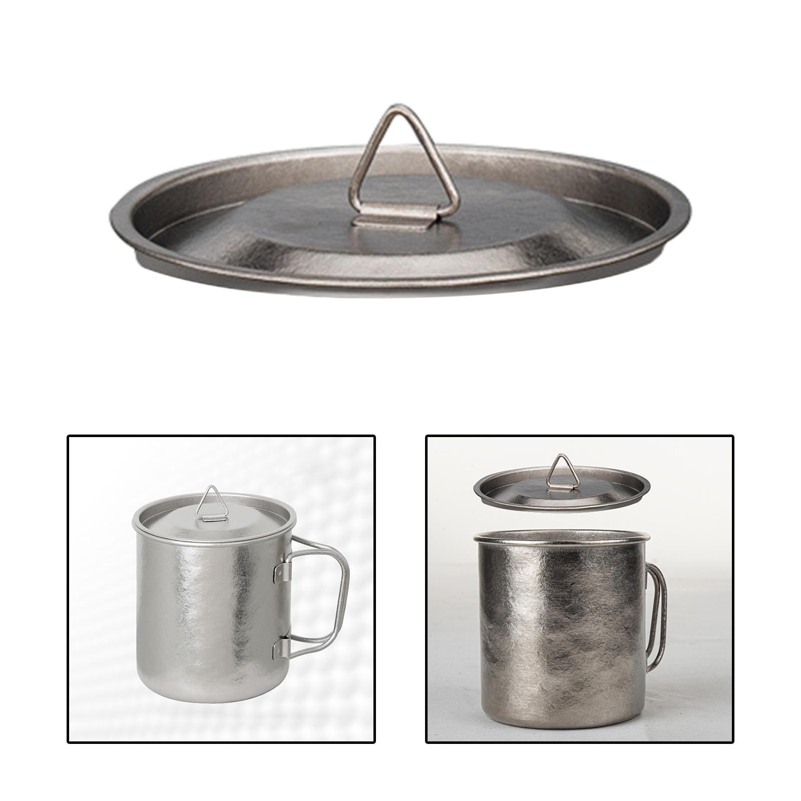 Titanium Water Cup Lid Camping Pot Lid Lightweight Coffee Mug Lid for Indoor Outdoor