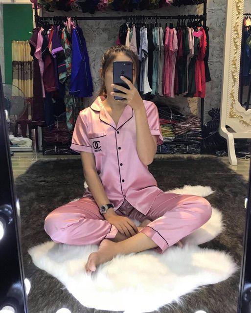 Bộ Pijama lụa satin tay ngắn quần dài mịn đẹp