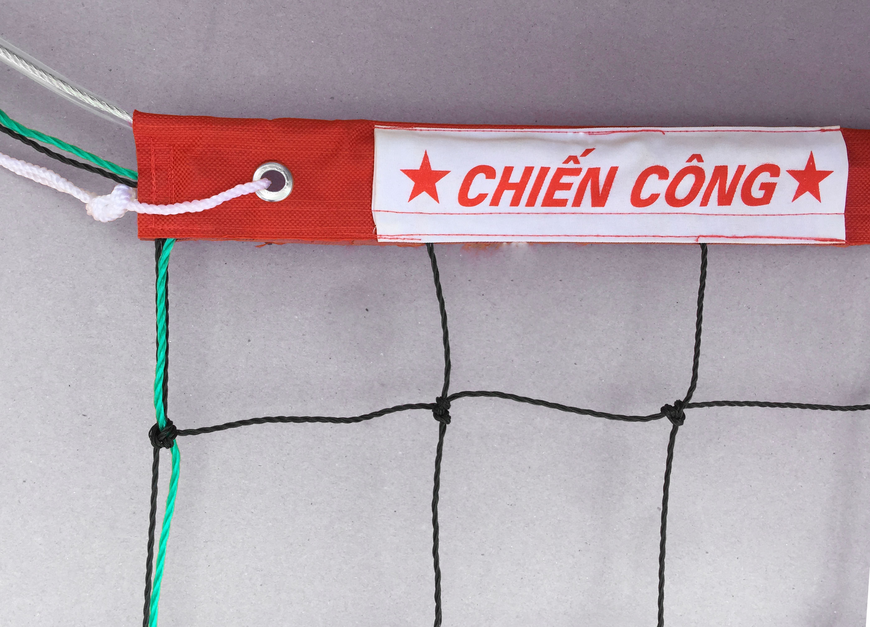 Lưới Bóng Chuyền Da- Bóng Chuyền Hơi Sợi PE cước 1 viền PVC- Có Cáp 5 bọc nhựa- Tặng Tăng Đơ 8 và 2 siết cáp 5- Bền 5 năm