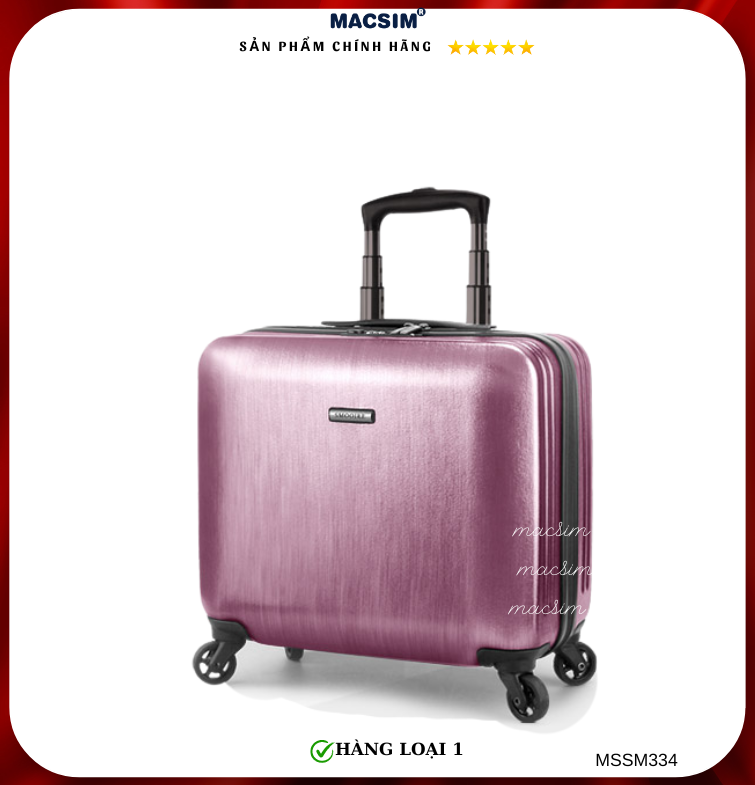 Vali cao cấp Macsim Smooire MSSM334 cỡ 16 inch màu hồng - Hàng loại 1