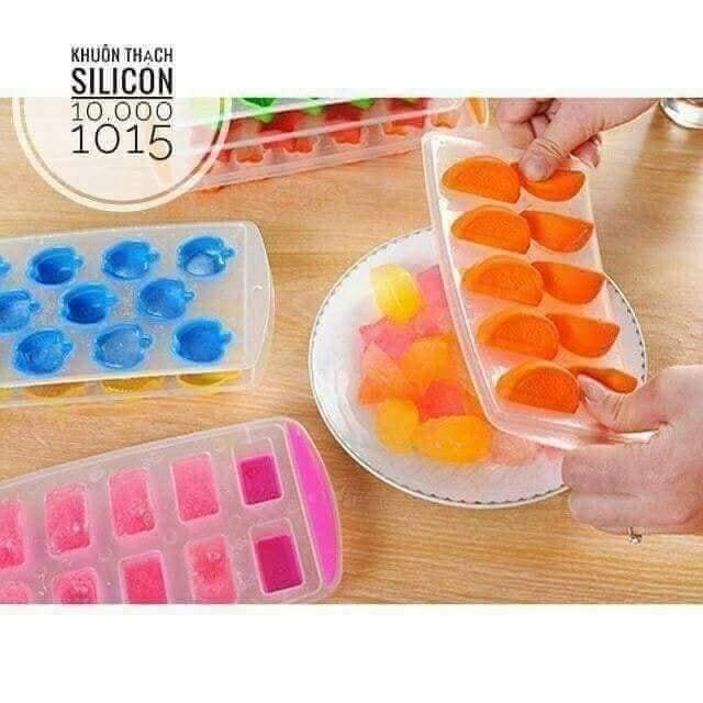 Bộ 3 Khuôn Làm Đá Thạch Rau Câu Silicon Cực Đẹp ĐỦ CÁC HÌNH