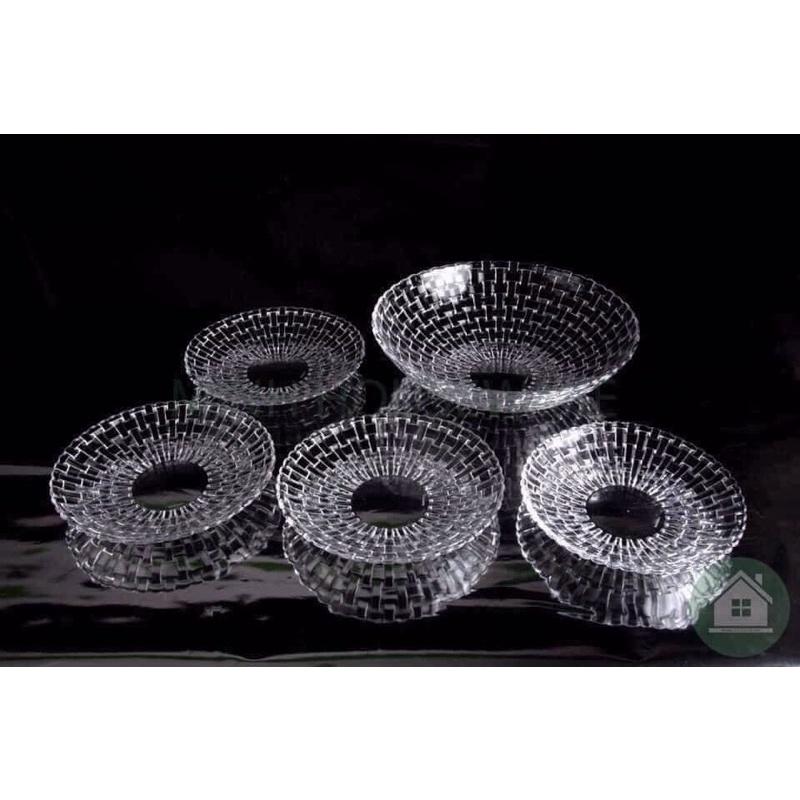 Set 5 đĩa pha lê Nachtmann Bossa Nova cao cấp - Made in Germany