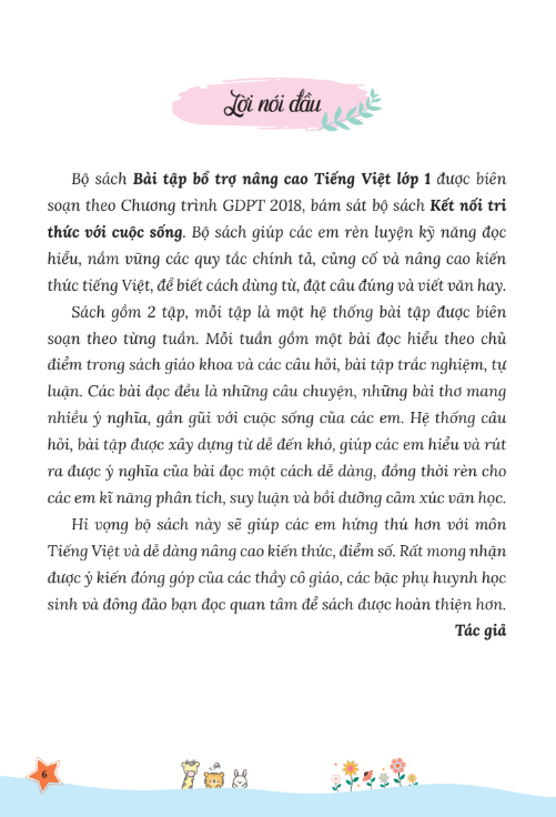 Sách - Bài Tập Bổ Trợ Nâng Cao Tiếng Việt Lớp 1 – Tập 2