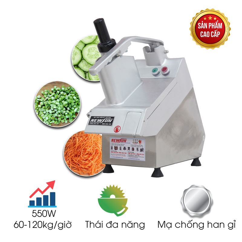 Máy thái rau củ quả đa năng VC60N - Bản nâng cấp mới Newsun - Hàng chính hãng