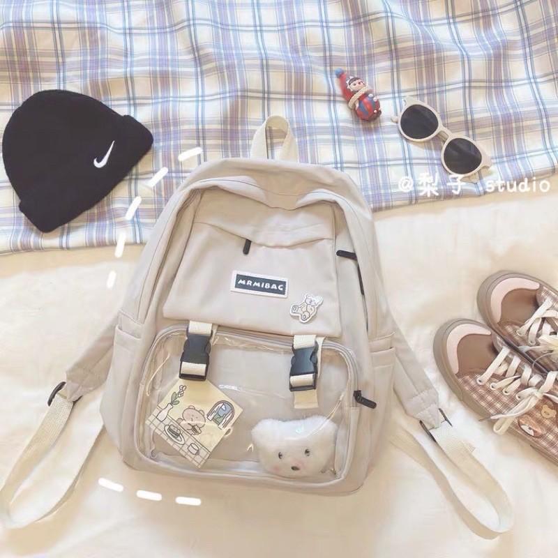 Balo Thời Trang Nam Nữ AMIBAG PHỐI TÚI TRONG BALO THỜI TRANG NAM NỮ TO Ulzzang