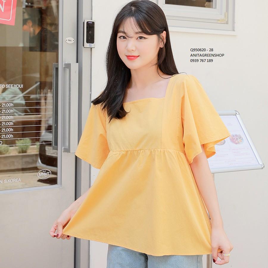 Q950620 ÁO BABYDOLL CỔ VUÔNG