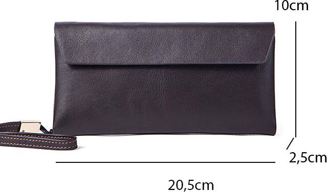 Ví da cầm tay nam cao cấp BHM8805 Màu Cà phê