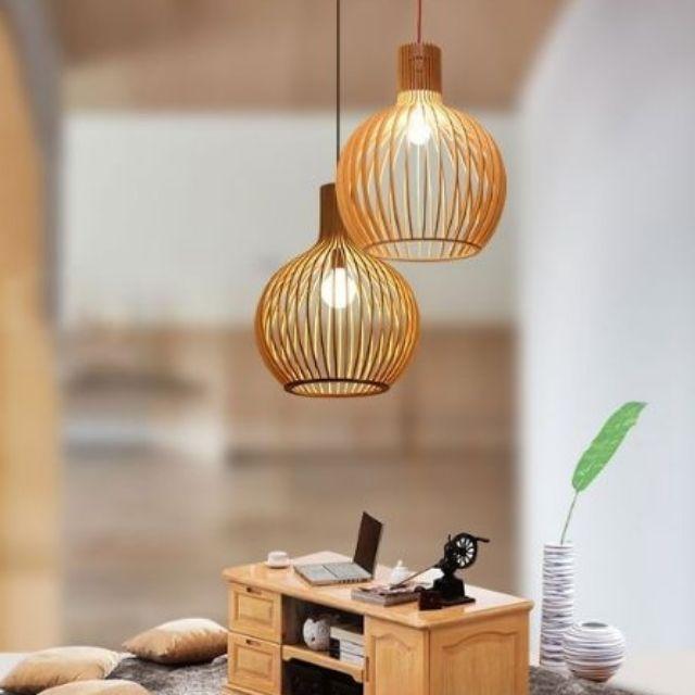 Đèn gỗ dáng củ tỏi khách lưu ý