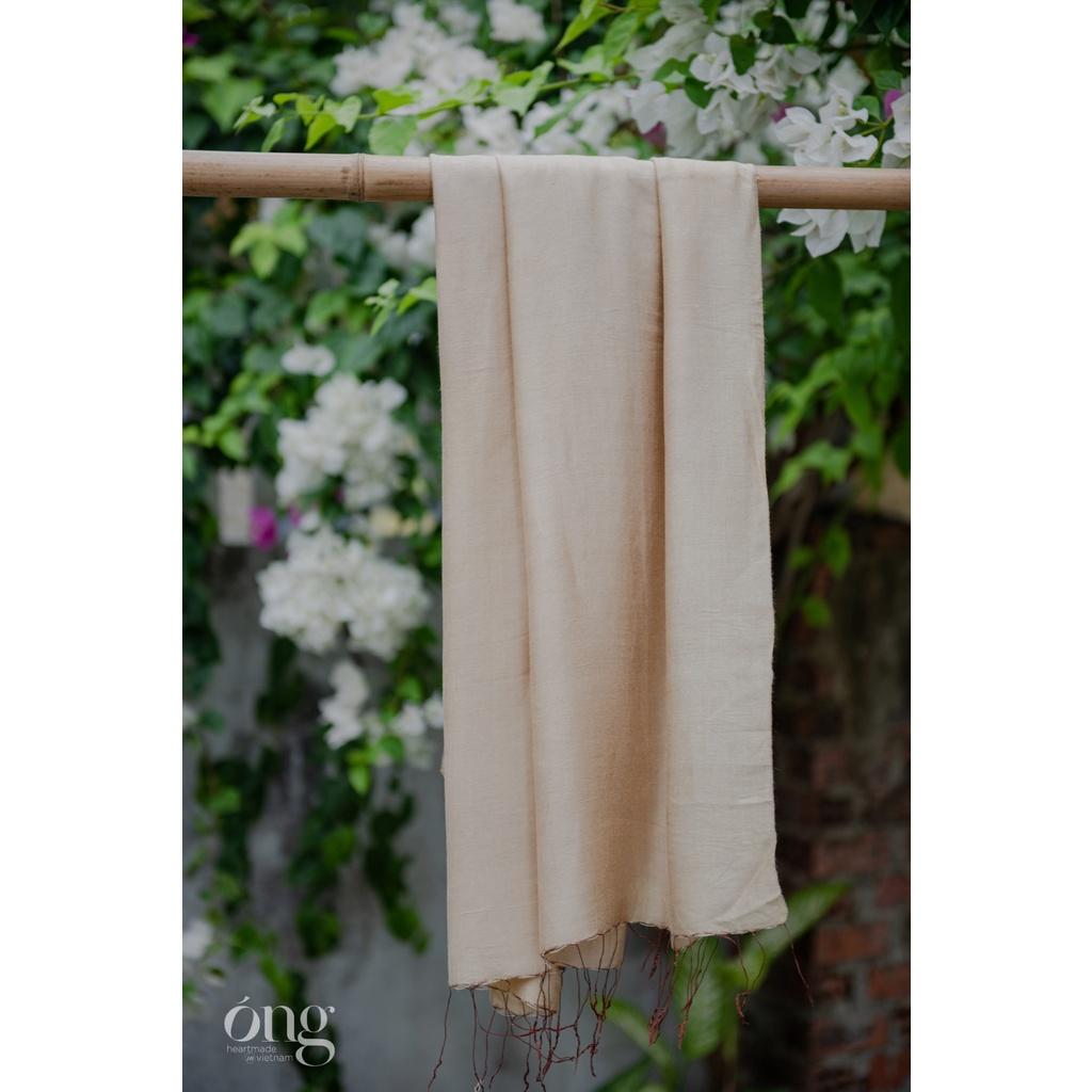 50% Silk 50% Linen mát min, không bí da, không nilong, khăn dệt tại Việt Nam, nhuộm màu Azofree