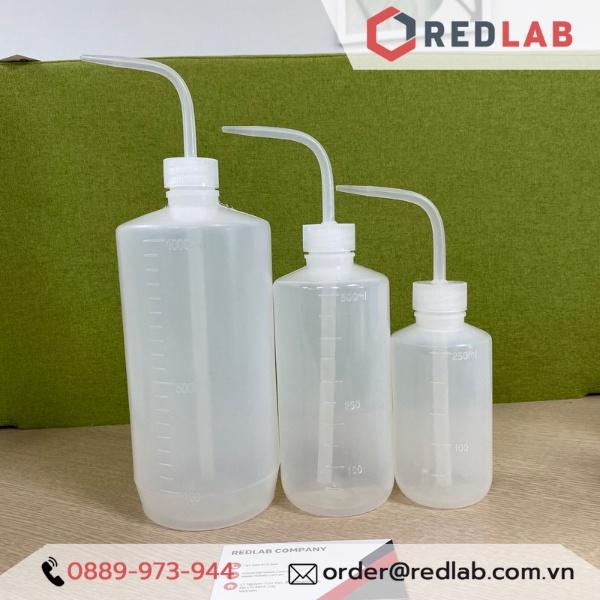 Bình tia nhựa miệng hẹp, LDPE có chia vạch 250ml - 500ml - 1000ml ONELAB