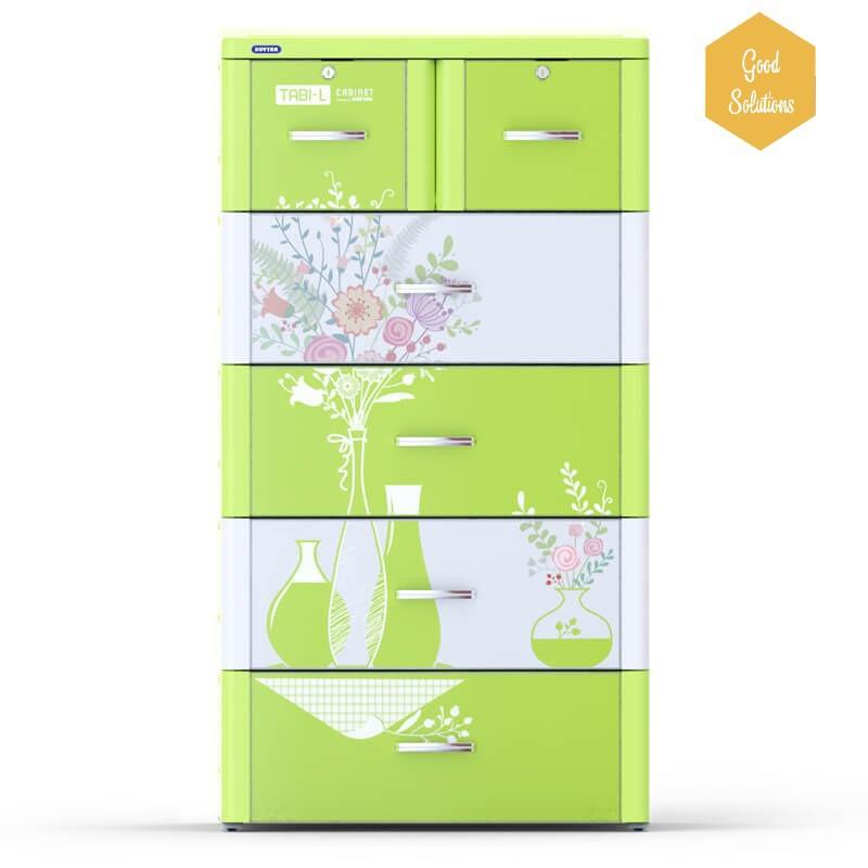 Tủ nhựa TABI-L cao cấp size lớn mặt ốp mica chính hãng Nhựa Duy Tân