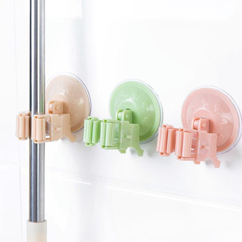 Móc treo chổi, cây lau - Móc kẹp đồ đa năng công nghệ hít chân không No.101256
