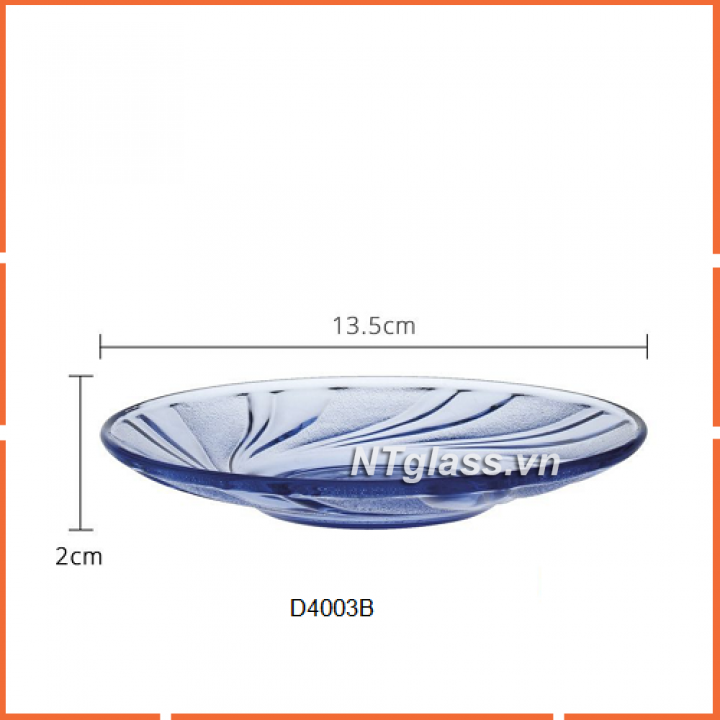 Bộ tách kèm dĩa Beau Rigave xanh Marine 180ml  Thủy tinh cường lực cao cấp Pháp