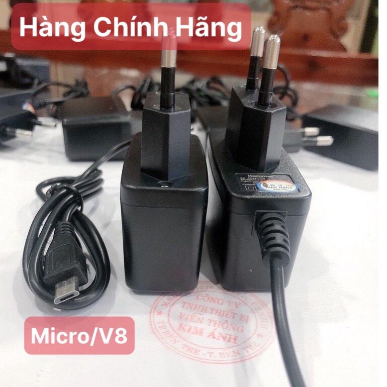 Sạc điện thoại Ham chính hãng chuôi 8600 /v8/ micro. Cục sạc đen Có đèn Hàng chính hãng