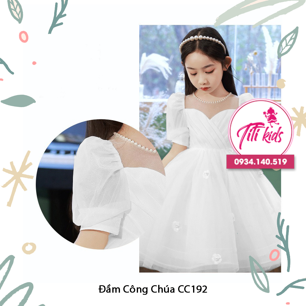 ĐẦM CC TRẮNG NGẮN HOA RƠI - CC192