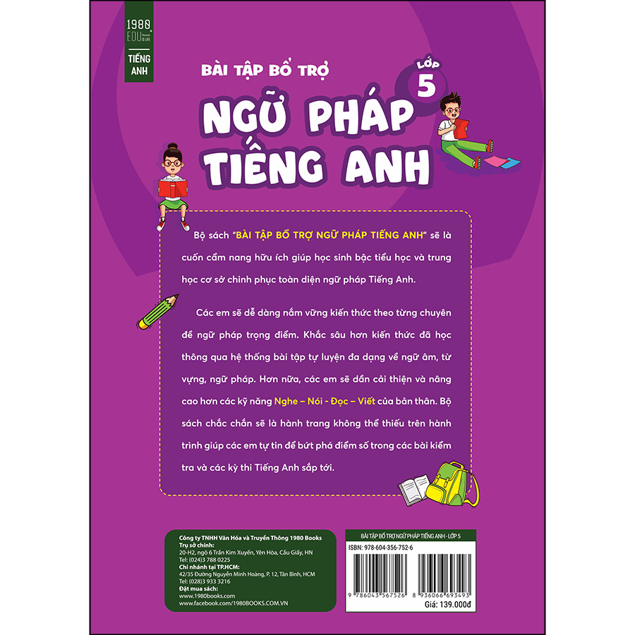 BÀI TẬP BỔ TRỢ NGỮ PHÁP TIẾNG ANH  Lớp 5