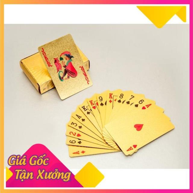 Bộ Bài Tây Mạ Vàng Chống Nước Chống Gãy TP'S