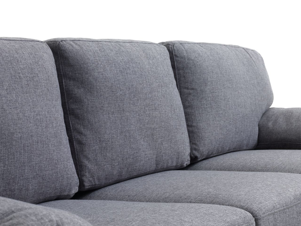 Sofa góc phải | JYSK Gedved | Polyester/ chân gỗ | xám/ xám nhạt | R209xS84/141xC85cm