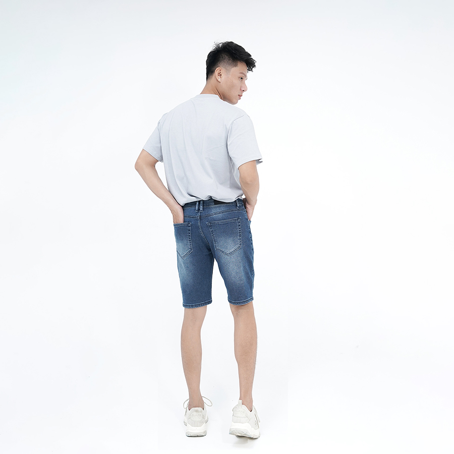Quần Short Jeans Nam Cao Cấp HUNTER X-RAYS Form Slimfit Màu Xanh S64