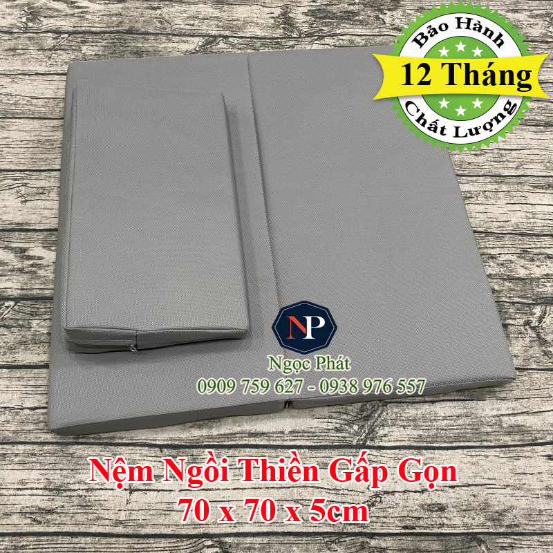 Nệm Ngồi Thiền 70x70x5cm Gấp Gọn Phật Giáo, BH 12 Tháng - Bạn Phải Mua Ngay