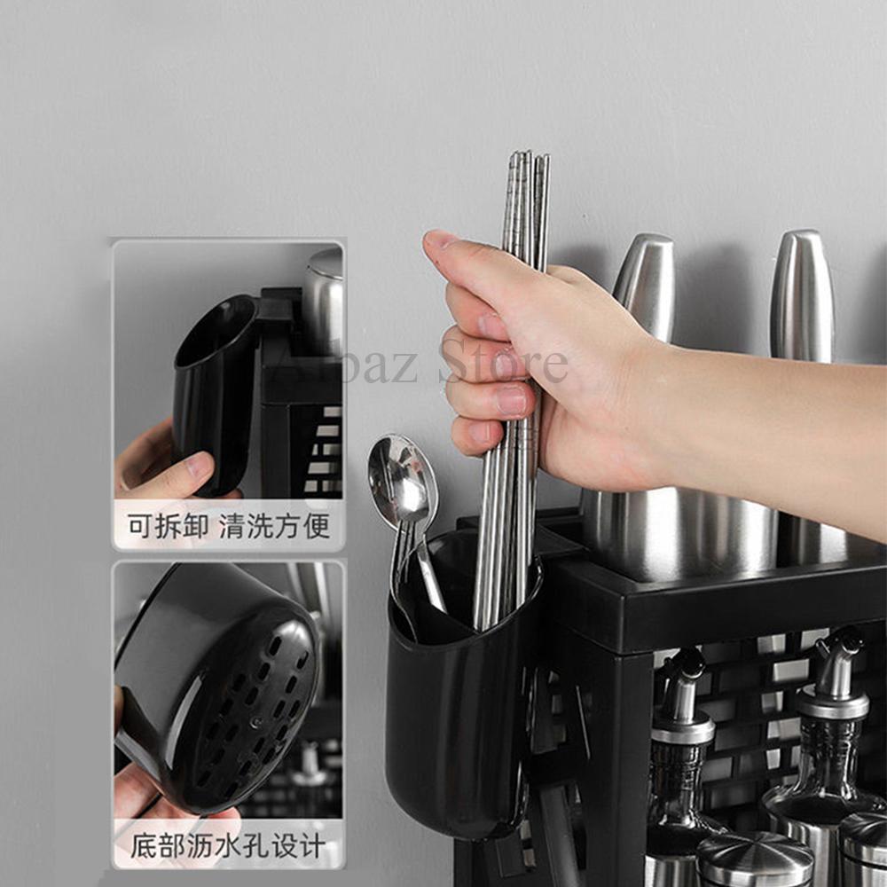 Nhà Bếp Nhà Tổ Chức Giá Treo Tường Treo Tường Giá Đựng Đồ Lọ Gia Vị Tủ Kệ Nhà Bếp Tiện Ích Tiếp Liệu Gia Vị Giá