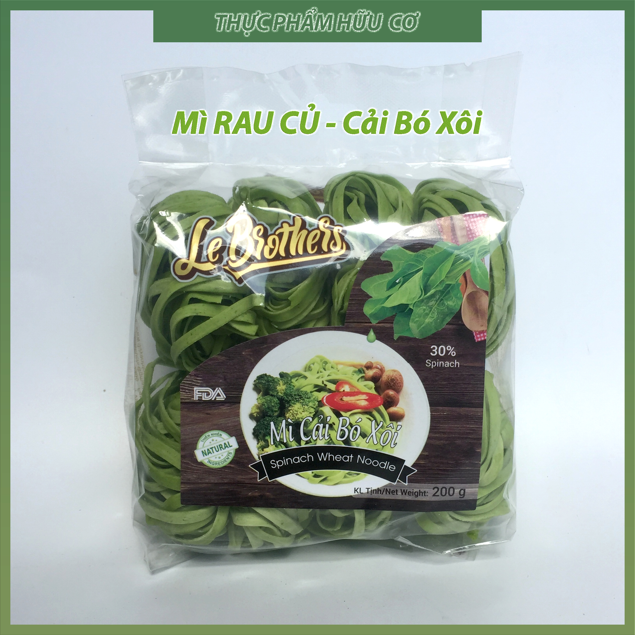 Mì RAU CỦ ( cải bó xôi)  Mỳ hữu cơ  Anpaso, mỳ rau củ organic eat clean giảm cân, ăn chay, thực dưỡng, bổ sung vitamin, chất xơ 5 vị rau 200G