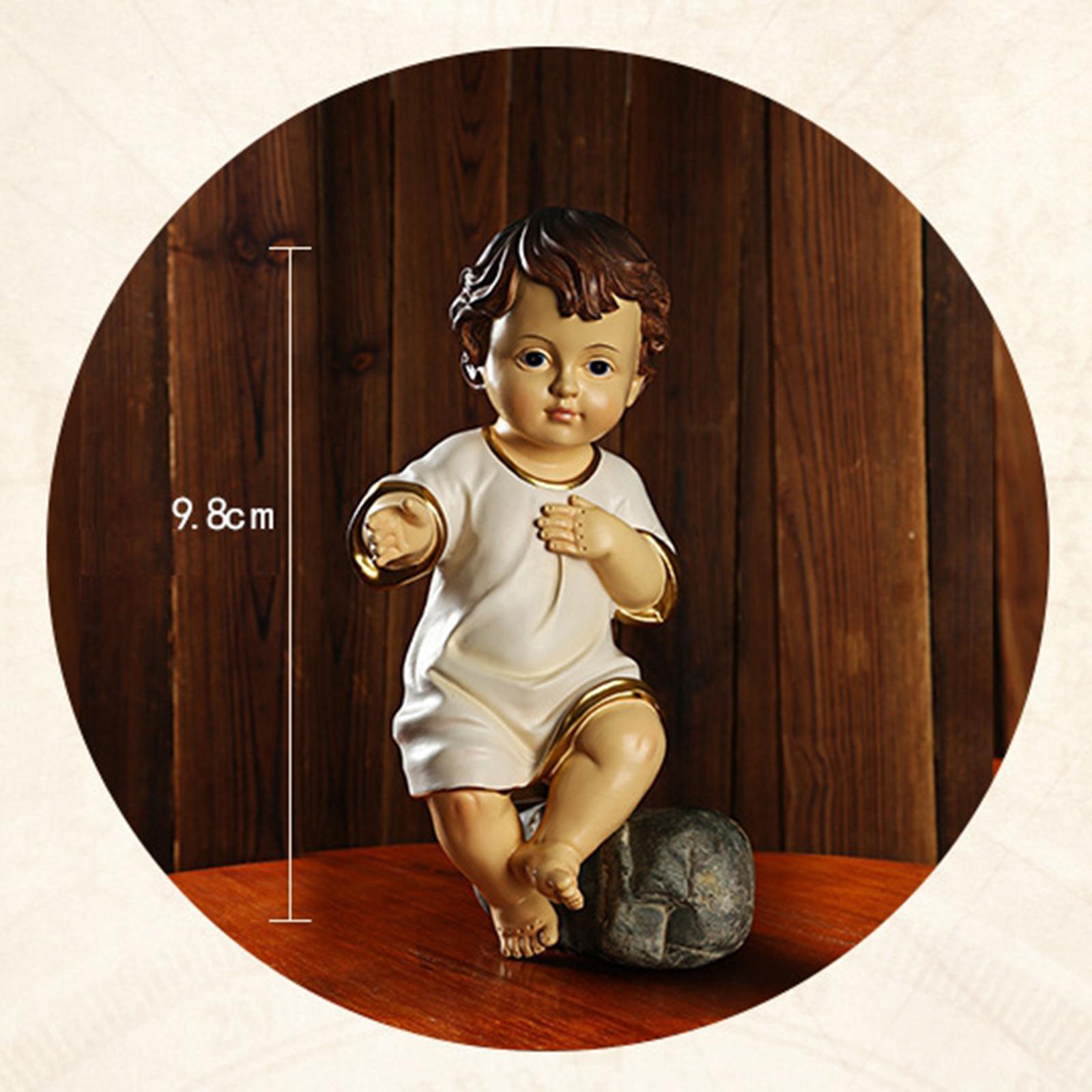 European Baby Figurine Ornament Gift Home Decoration Cute Boy Resin Statue