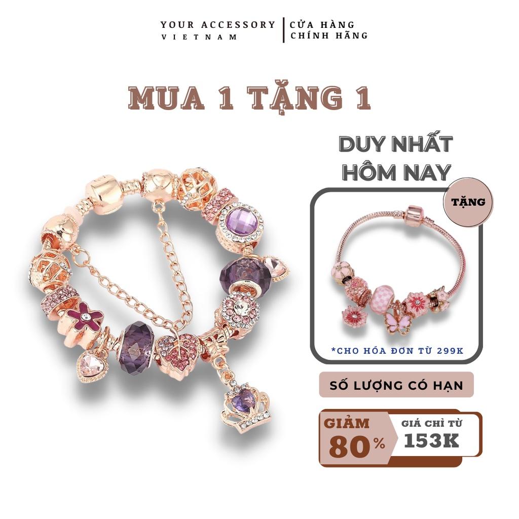 [Pandora] Vòng tay nữ mạ bạc S925 kiểu DIY Vòng tay bạc nữ PNJ cao cấp, tinh tế A37