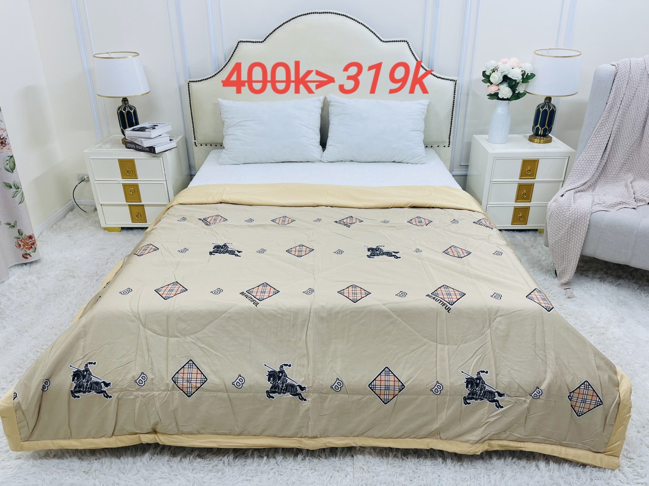 "NGÀY CỦA CHĂN LỤA HÈ" siêu Combo:Giảm 20%,mua dồn 10 cái hoàn tiền mặt 10%,bao Ship.