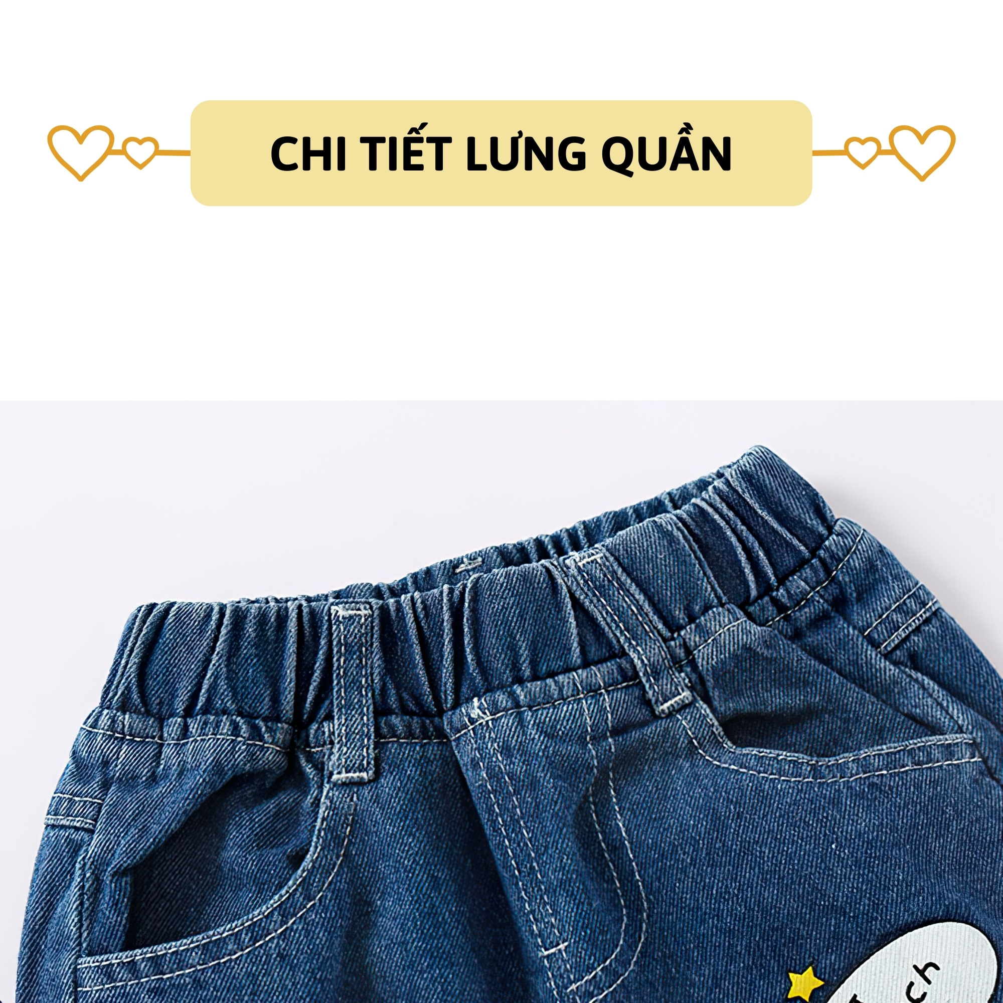 Quần jean dài bé trai 27Kids WELLKIDS quần bò mềm lưng chun nam cho trẻ từ 2-10 tuổi BLJE1