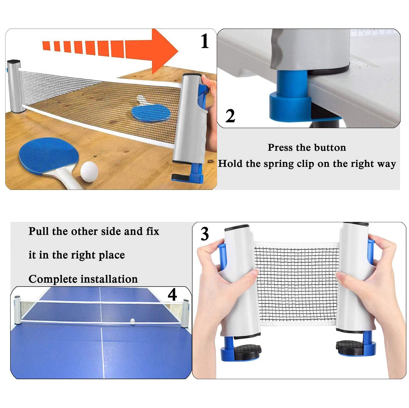 Lưới bóng bàn có thể thu vào Hoàn hảo cho bàn bóng bàn, bàn làm việc