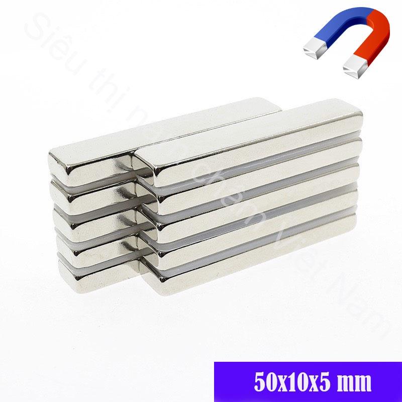 Nam châm hình chữ nhật 50x10x5mm,nam châm siêu lực hút