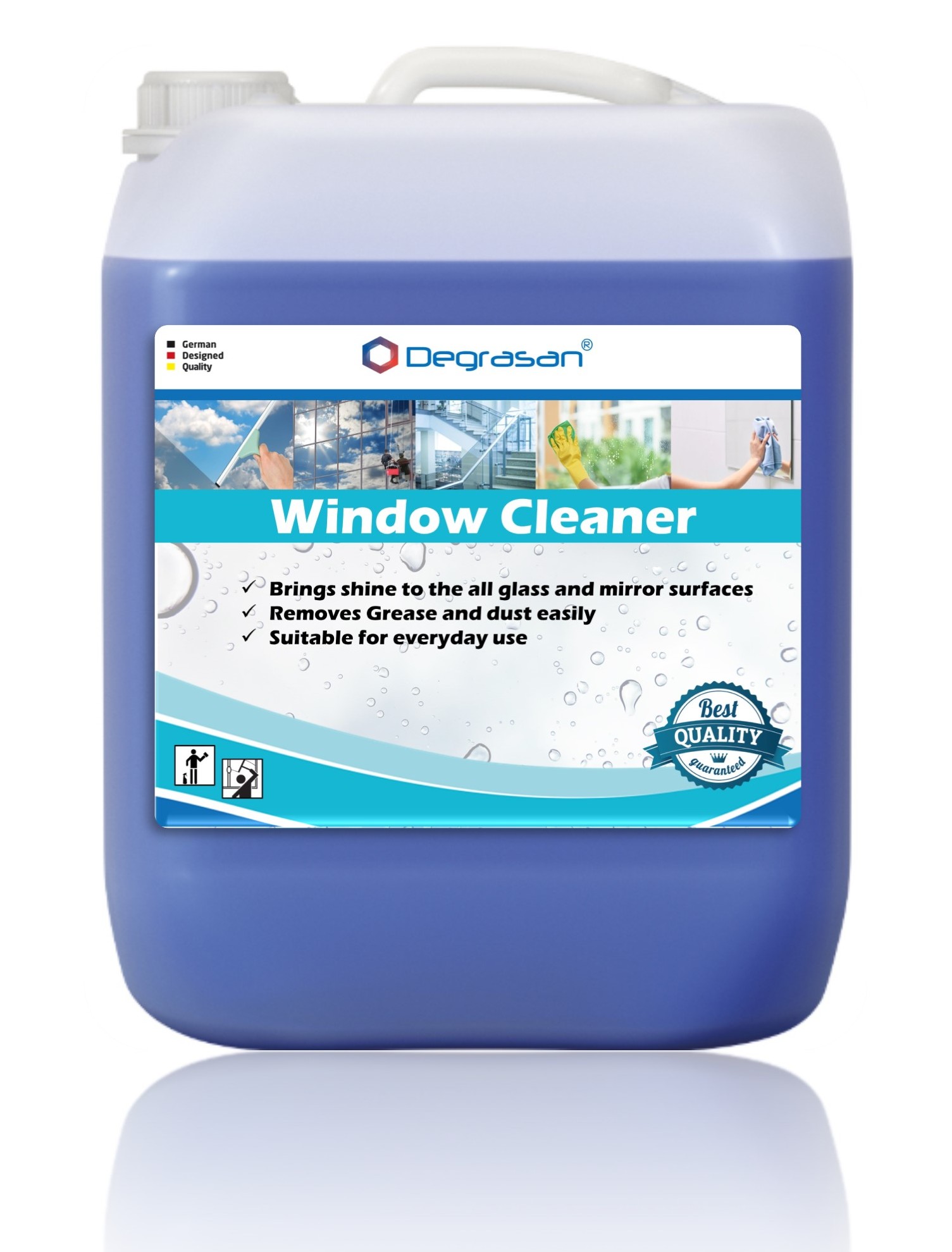 Nước Lau, Rửa Kính Đa Năng Degrasan Window Cleaner Sản xuất theo Công nghệ Đức 10L